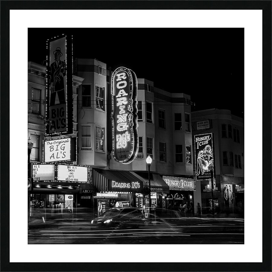 roaring 20s neon signs  square 2846 Roaring 13k.j Picture Frame print