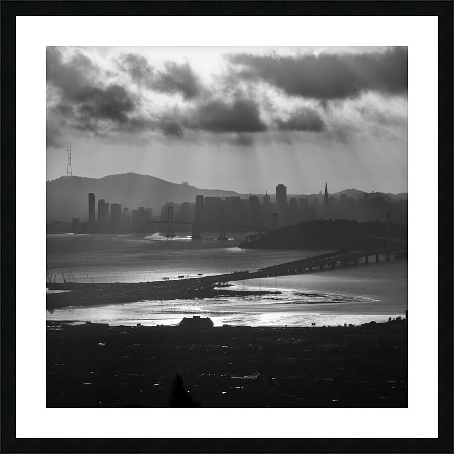 san francisco skyline grizzly peak  square 2882 G Picture Frame print