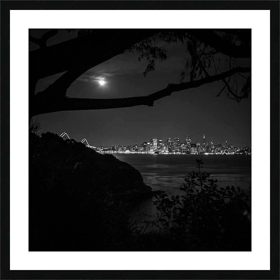 san francisco skyline from yerba buena island  sq Picture Frame print