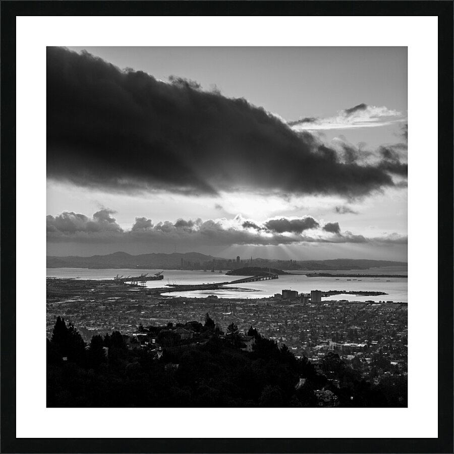 san francisco oakland grizzly peak  square 2897 R Picture Frame print