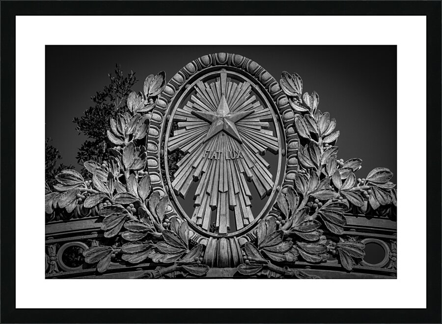 sather gate fiat lux berkeley campus  horizontal Picture Frame print