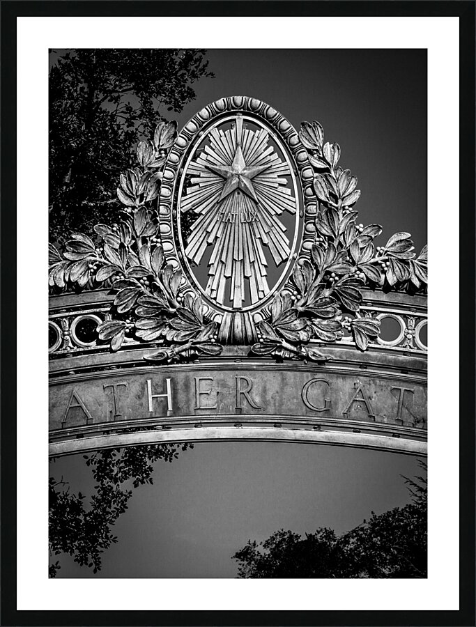 sather gate uc berkeley campus oakland  vertical Picture Frame print