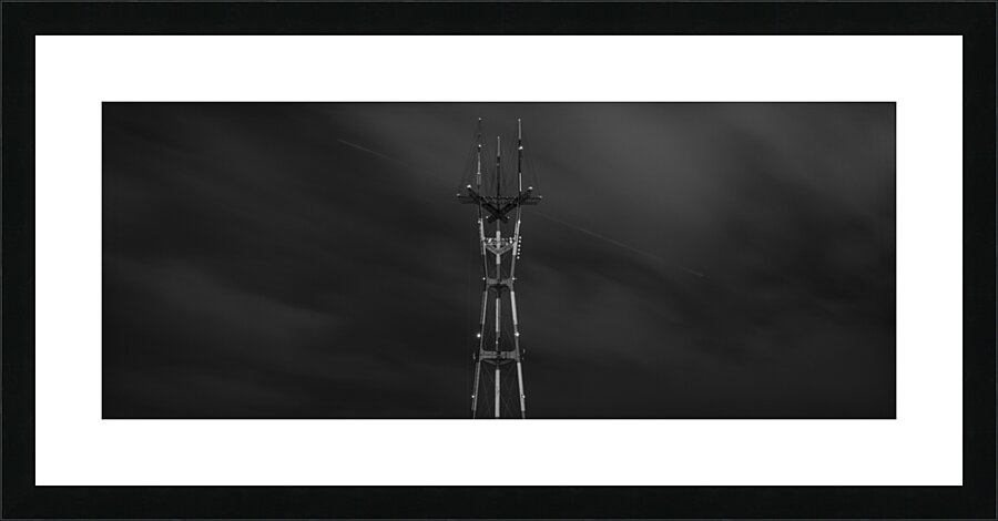 sutro tower twin peaks night  panoramic 2858 Sutr Picture Frame print