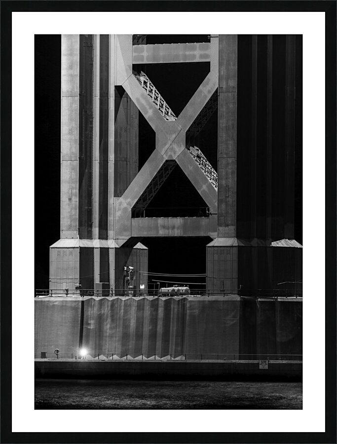 support base golden gate bridge spire  vertical 2 Picture Frame print