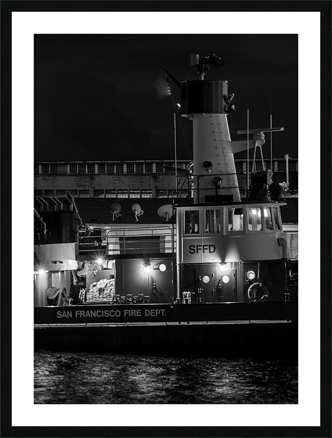 sffd fire boat  vertical 2824 Fireboat 13k Picture Frame print