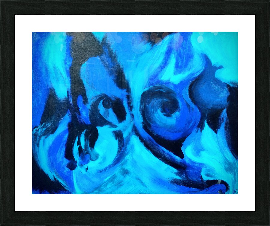 Blue Flame  Framed Print Print