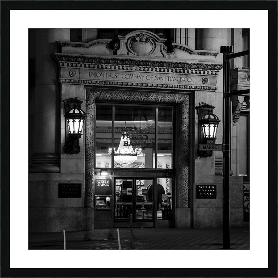well fargo bank market street montgomery  square Picture Frame print