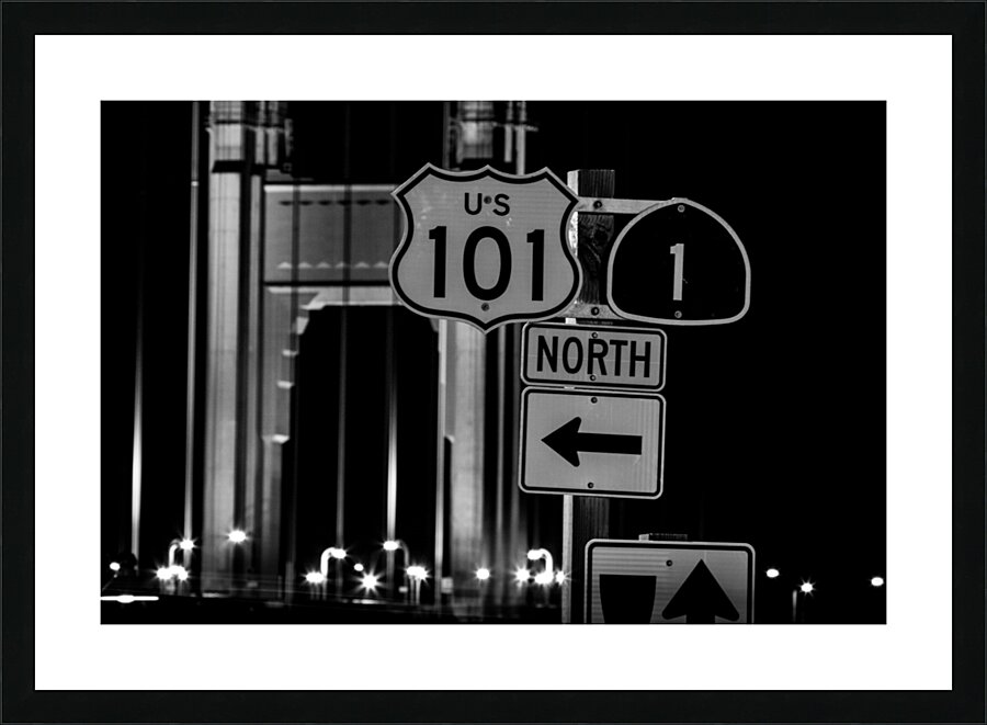 us101 california 1 north gg bridge  horizontal 28 Picture Frame print