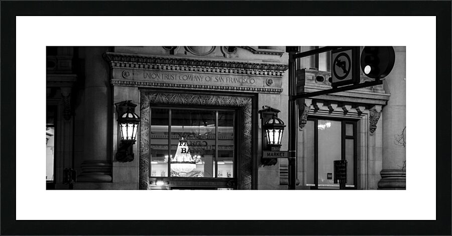 well fargo bank market street montgomery  panoram Picture Frame print