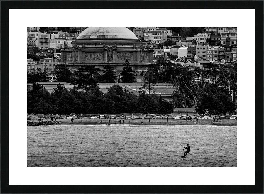windsurfing san francisco bay  horizontal 4522 Wi Picture Frame print