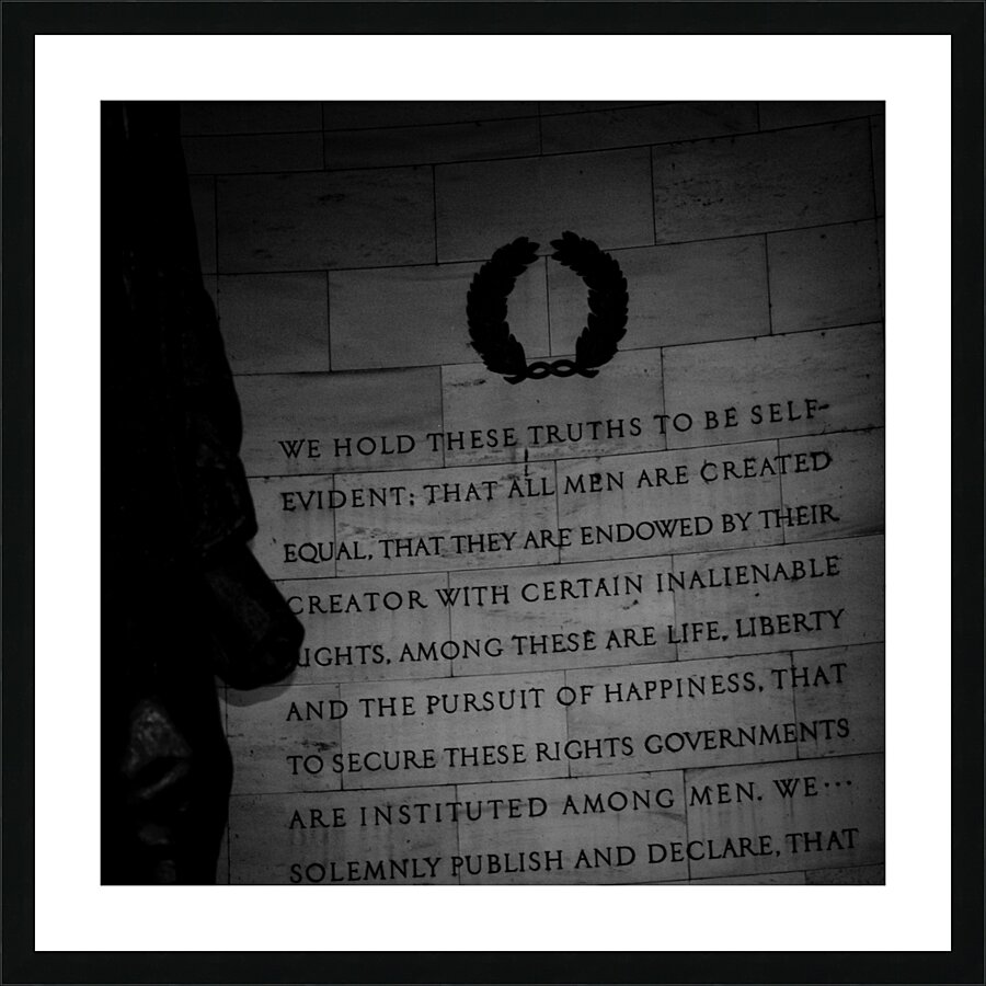 declaration of independence jefferson memorial  s Picture Frame print