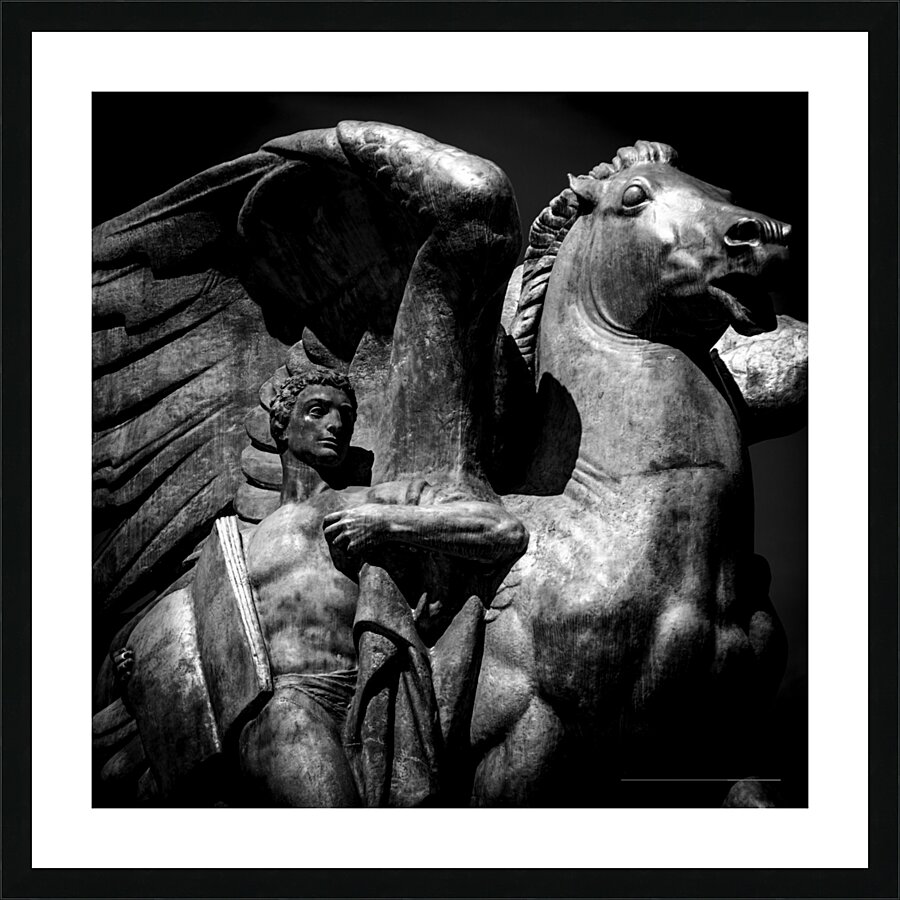 arlington bridge aspiration statue  square 2304 A Picture Frame print
