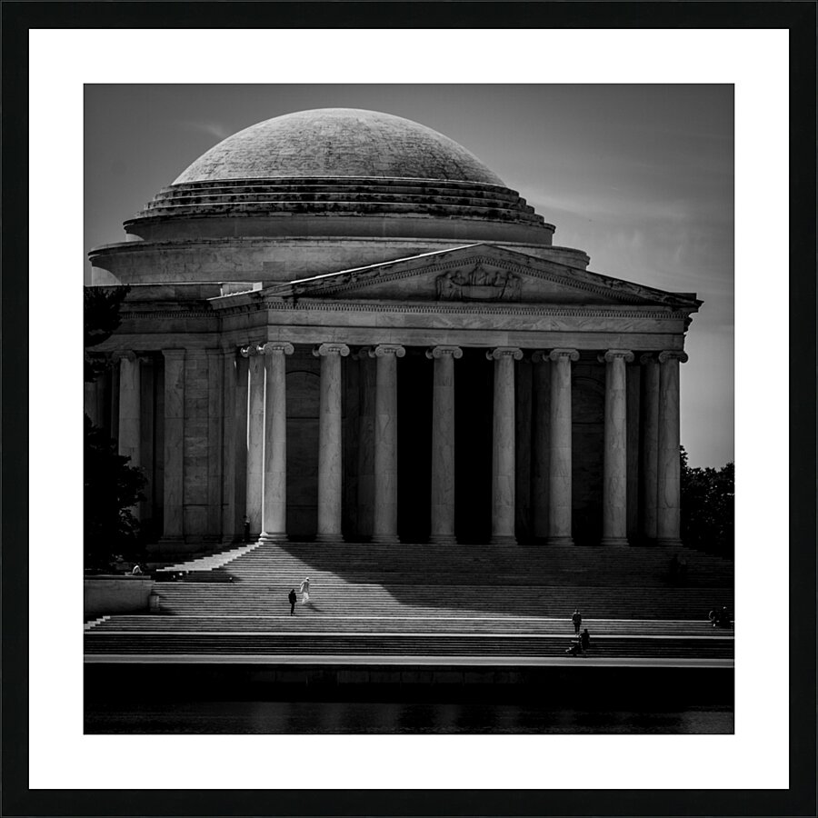 jefferson memorial tidal basin  square 2314 Third Picture Frame print