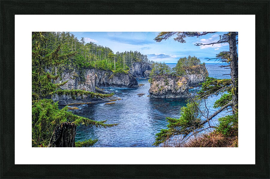 Azure Reverie: The Painted Canvas of Cape Flattery Picture Frame print