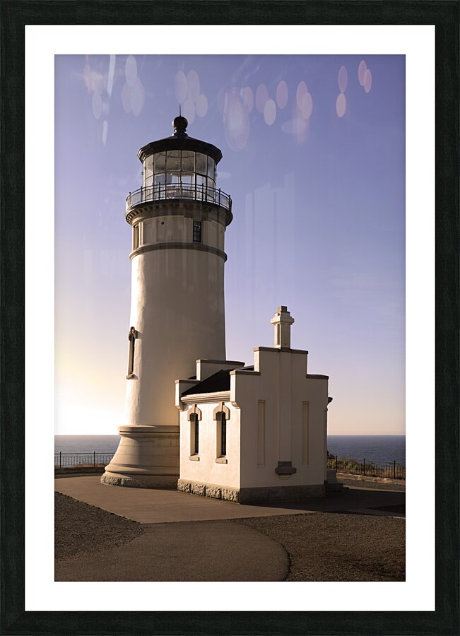 Luminous Sentinel: North Head Lighthouse at Cape Disappointment Picture Frame print