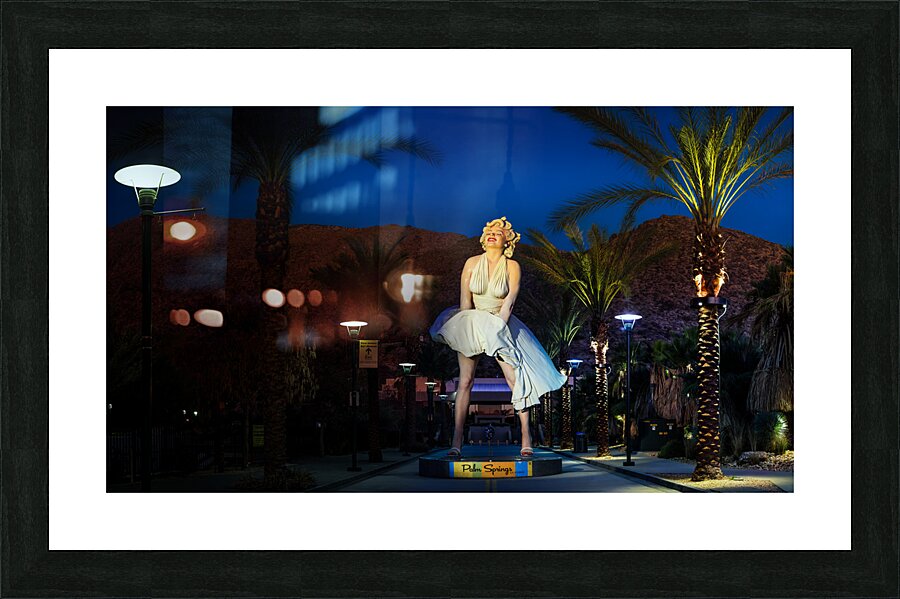 Ethereal Elegance: Marilyn Monroe Statue in Palm Springs Picture Frame print