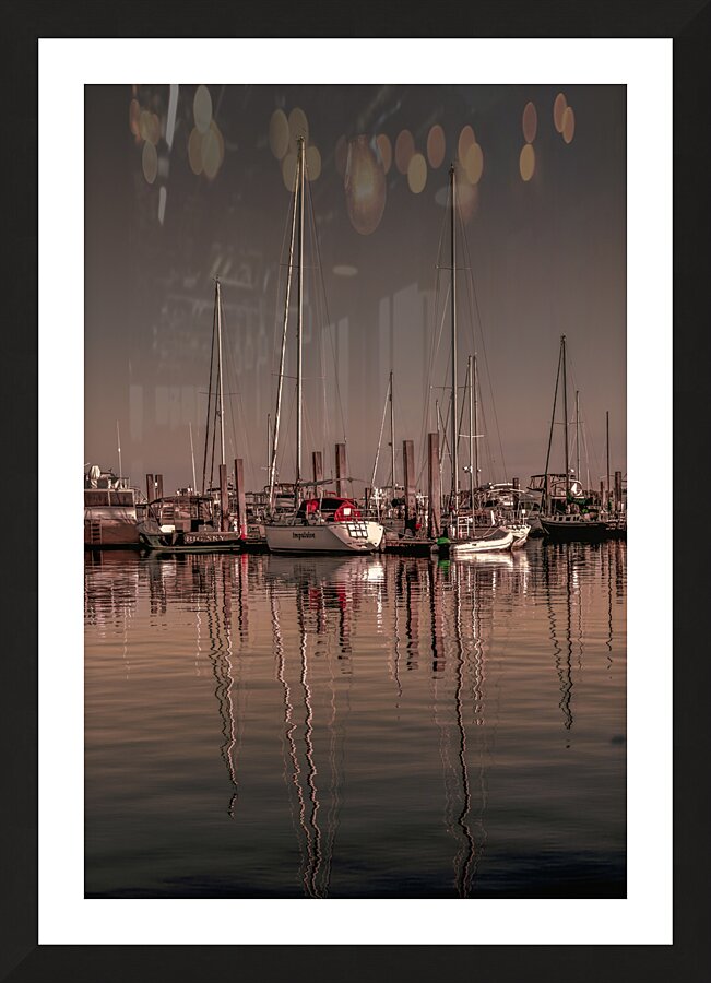 Beaufort South Carolina Harbor Sailboats  Framed Print Print