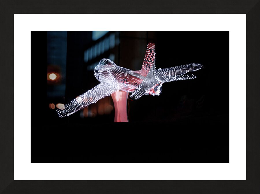 Beaufort Marine Corps Air Station FJ-3 Fury at Christmas Picture Frame print