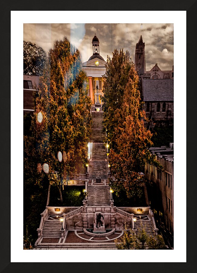 Lynchburg Monument Terrace in Autumn Picture Frame print
