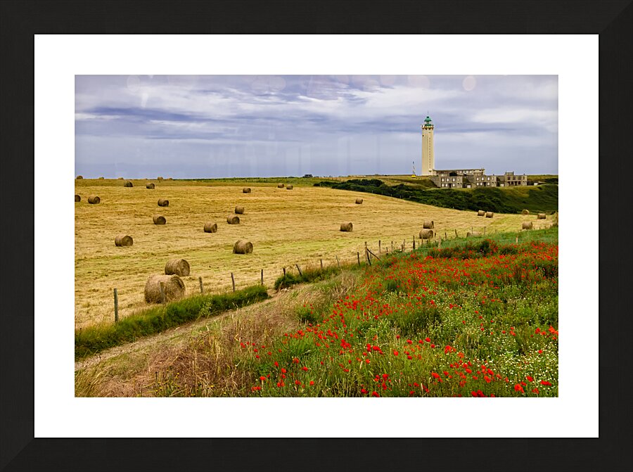 Normandy France Etretat Lighthouse Picture Frame print
