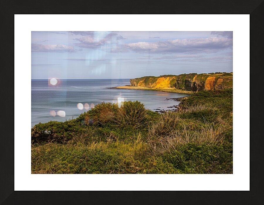 Pointe du Hoc D-Day Beach Landing Picture Frame print