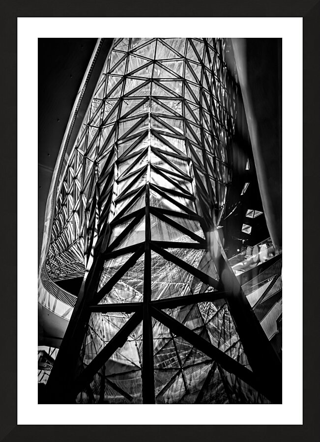 Frankfurt MyZeil Architecture in Black and White Picture Frame print