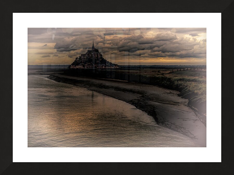Mont Saint Michel Sunset Picture Frame print