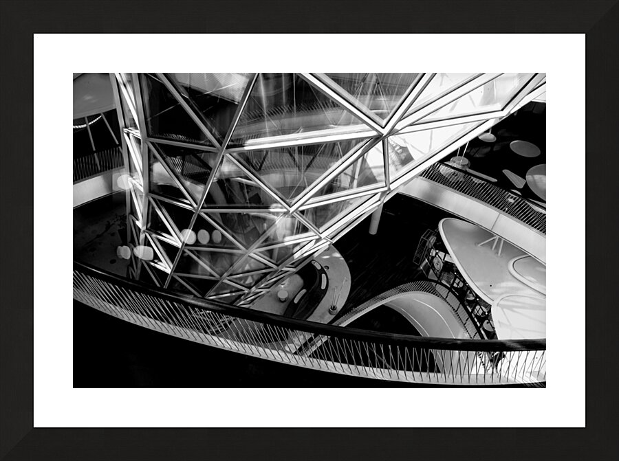 MyZeil Glass Tube in Black and White Picture Frame print