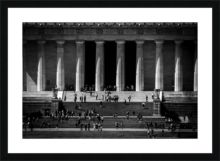 steps of the lincoln memorial  horizontal 2312 Si Picture Frame print
