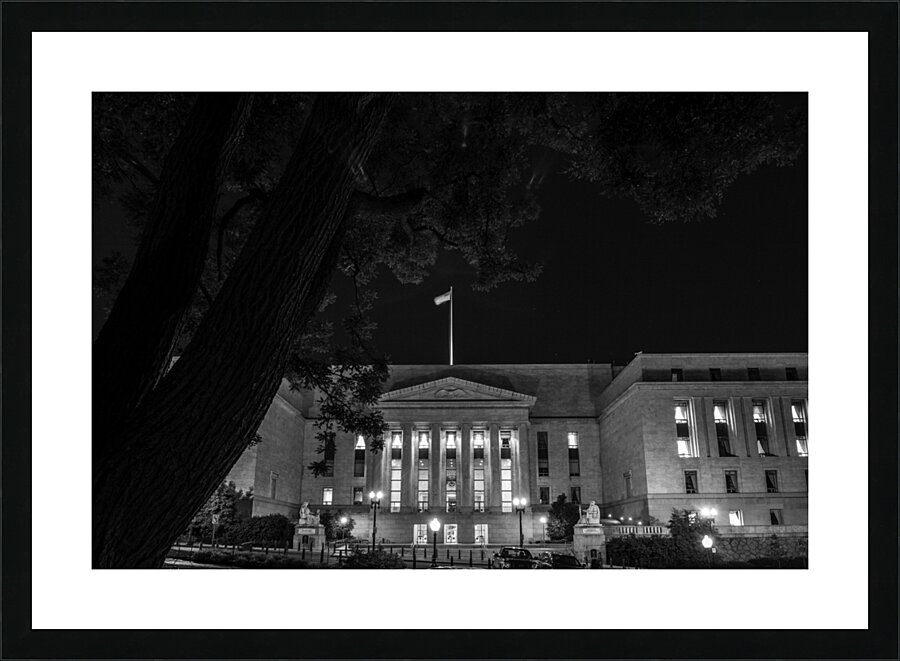 rayburn office building at night  horizontal 2522 Picture Frame print