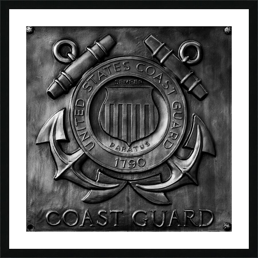 us coast guard bronze plaque  square 3325 CoastGu Picture Frame print