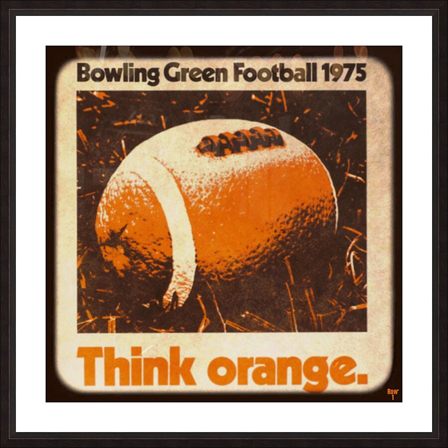 viewfinder slide art 1975 bowling green football. Picture Frame print