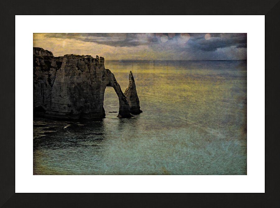 Etretat Arch at sunset Picture Frame print