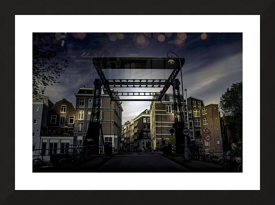 Amsterdam Aluminiumbrug Draw Bridge Picture Frame print