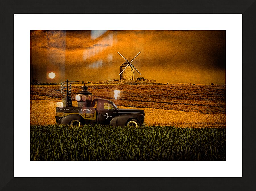 Mont St. Michel Windmill Picture Frame print