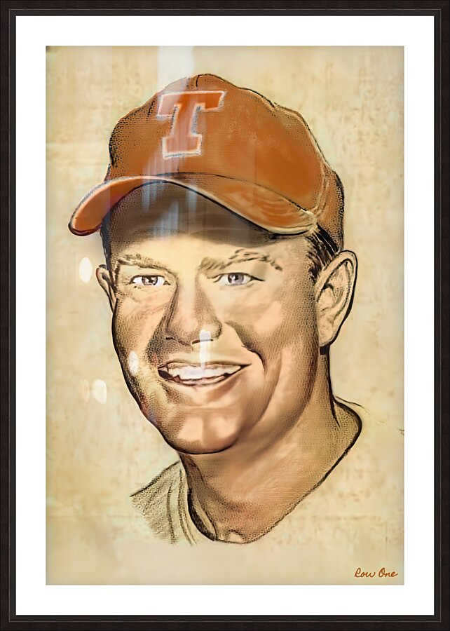 darrell royal art texas football coach Picture Frame print
