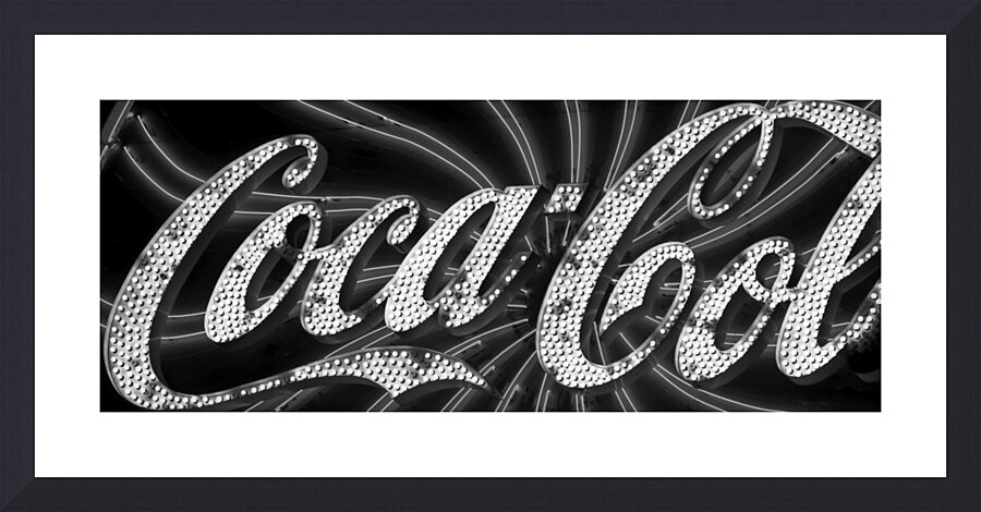 coca cola sign  panoramic 687 Coca 13k Picture Frame print