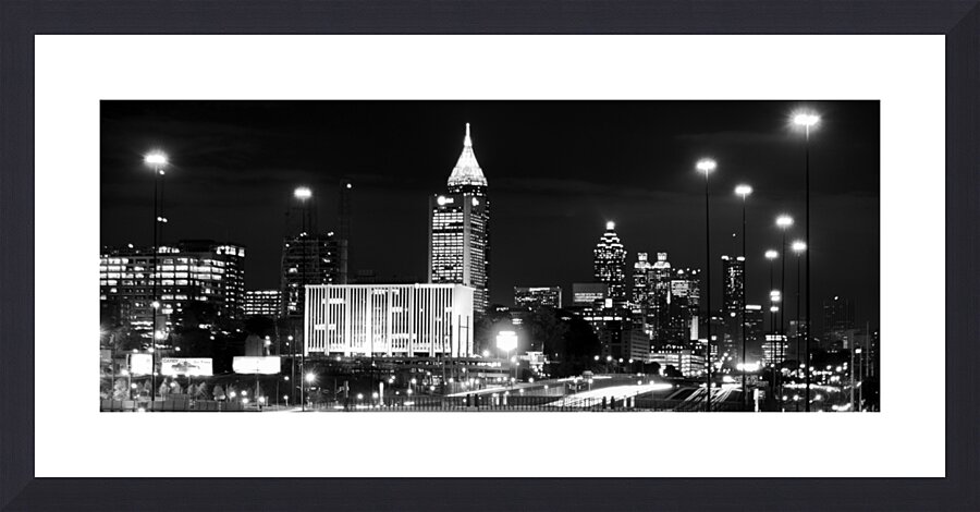 atlanta skyline  panoramic 695 Techwood 13k Picture Frame print