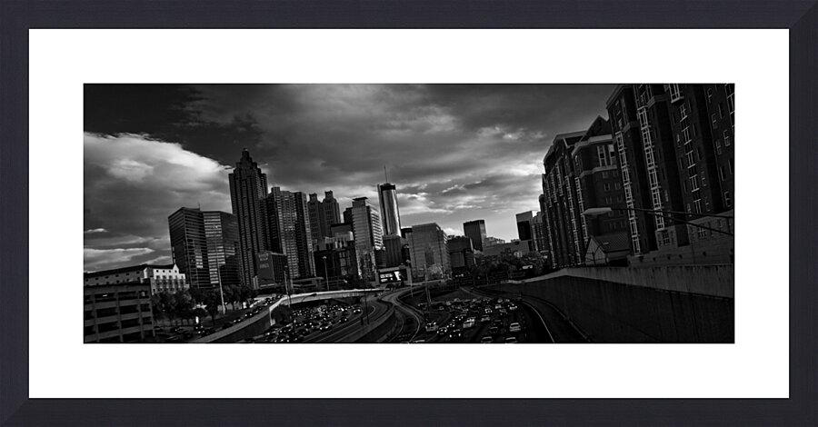 downtown atlanta skyline  panoramic 689 Fence 13k Picture Frame print
