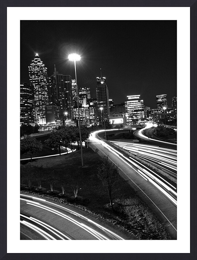 downtown atlanta skyline  vertical 688 DeLong 13k Picture Frame print