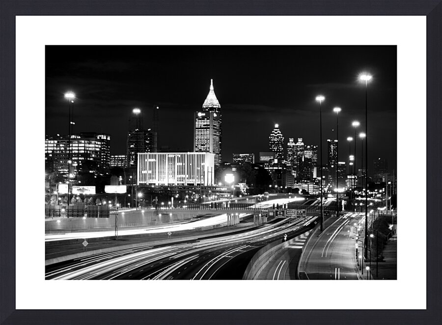 atlanta skyline  horizontal 695 Techwood 13k Picture Frame print