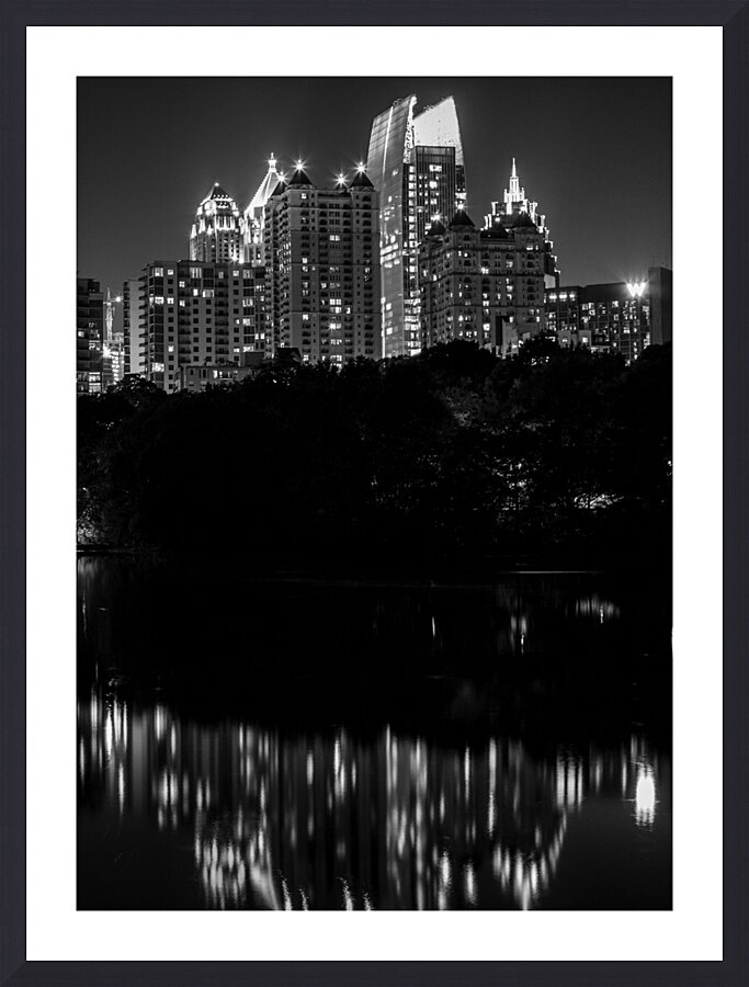 midtown atlanta skyline  vertical 3125 Piedmont 1 Picture Frame print