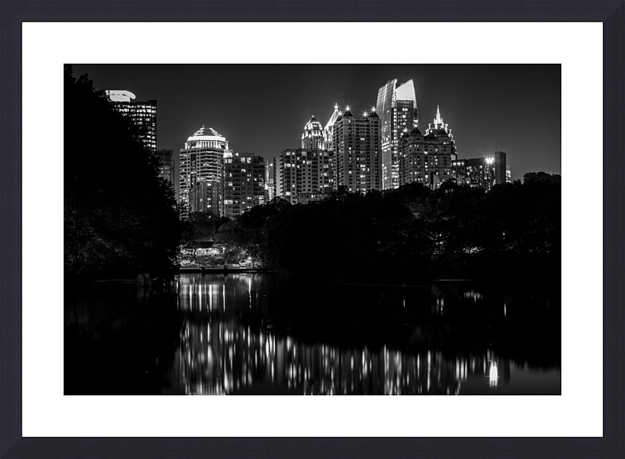 midtown atlanta skyline  horizontal 3125 Piedmont Picture Frame print