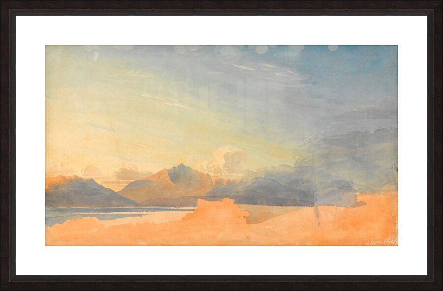 cornelius varley study near harlech castle Picture Frame print