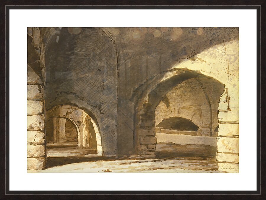 underground arch by jean grandjean 1770s  Framed Print Print