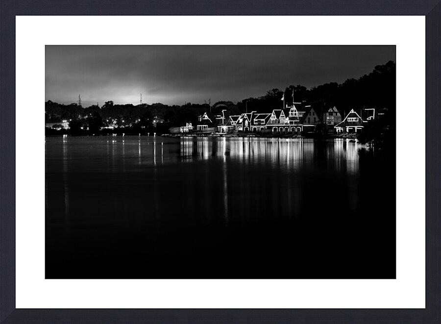 boathouse row at night  horizontal 981 Boat 13k.j Picture Frame print