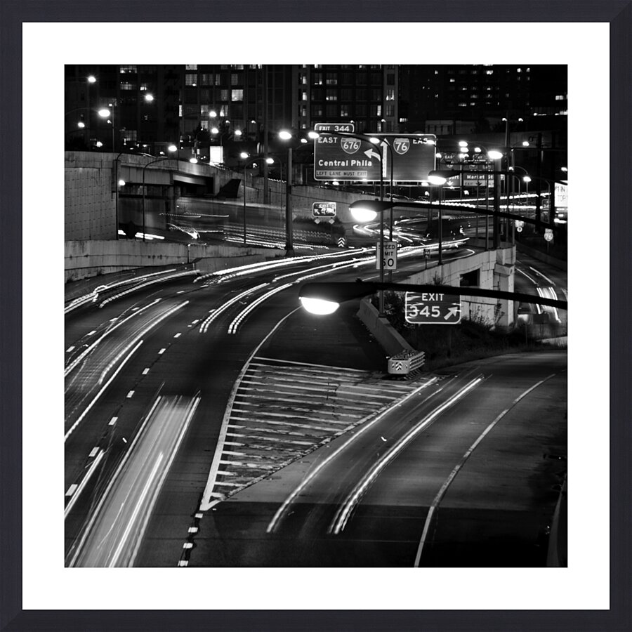 center city central phila exit i76  square 993 Ph Picture Frame print