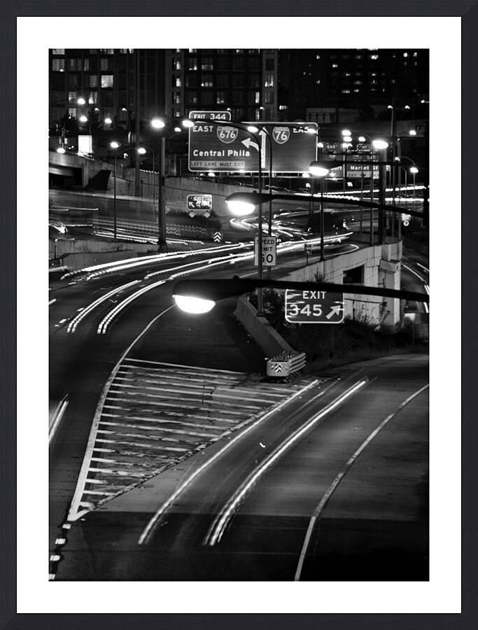center city central phila exit i76  vertical 993 Picture Frame print