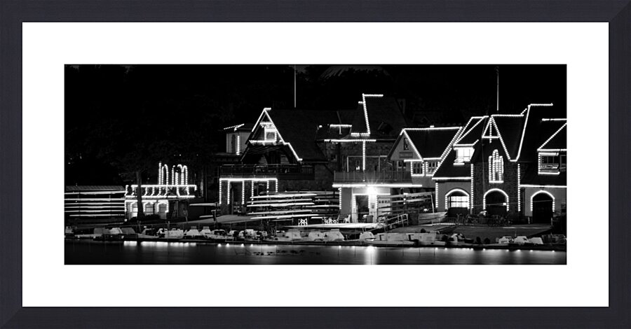 boathouse row at night  panoramic 998 Row 13k Picture Frame print