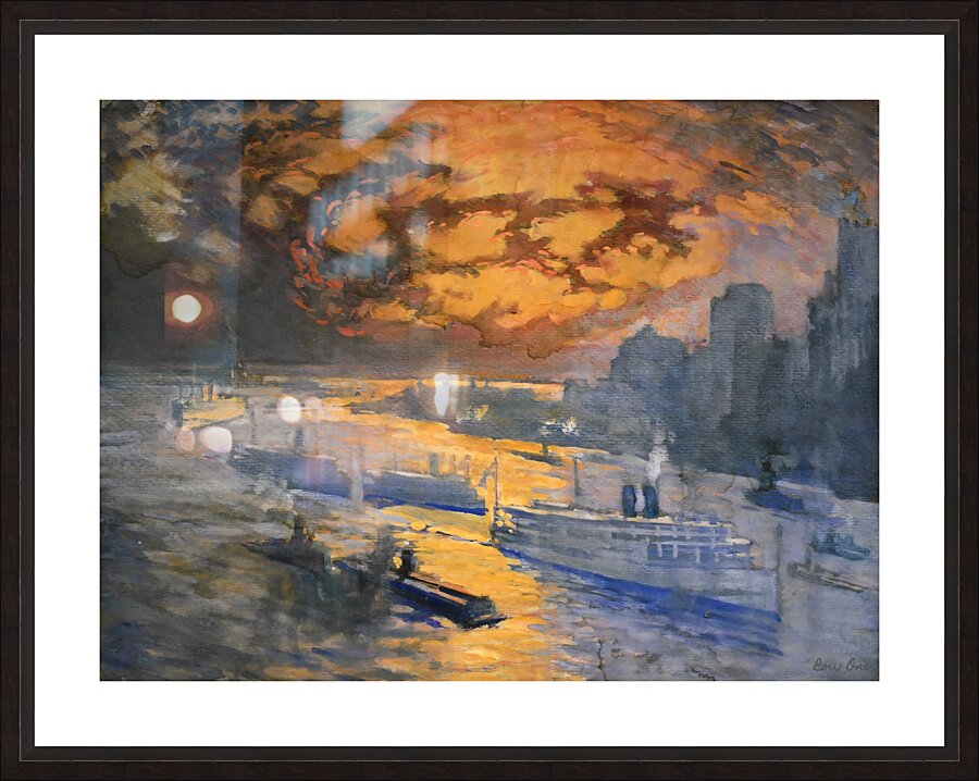 reflective river joseph pennell 1921 Picture Frame print